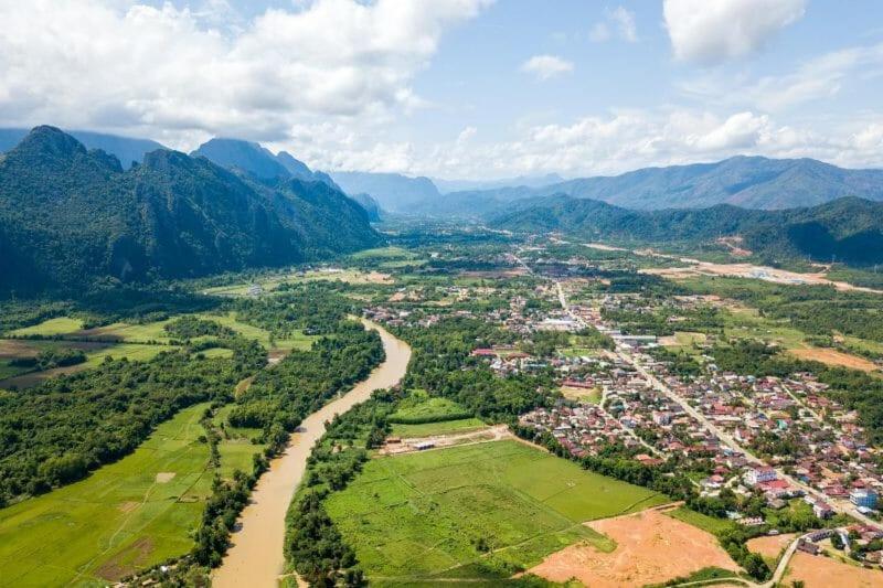 Consiana Hotel Vang Vieng Bagian luar foto